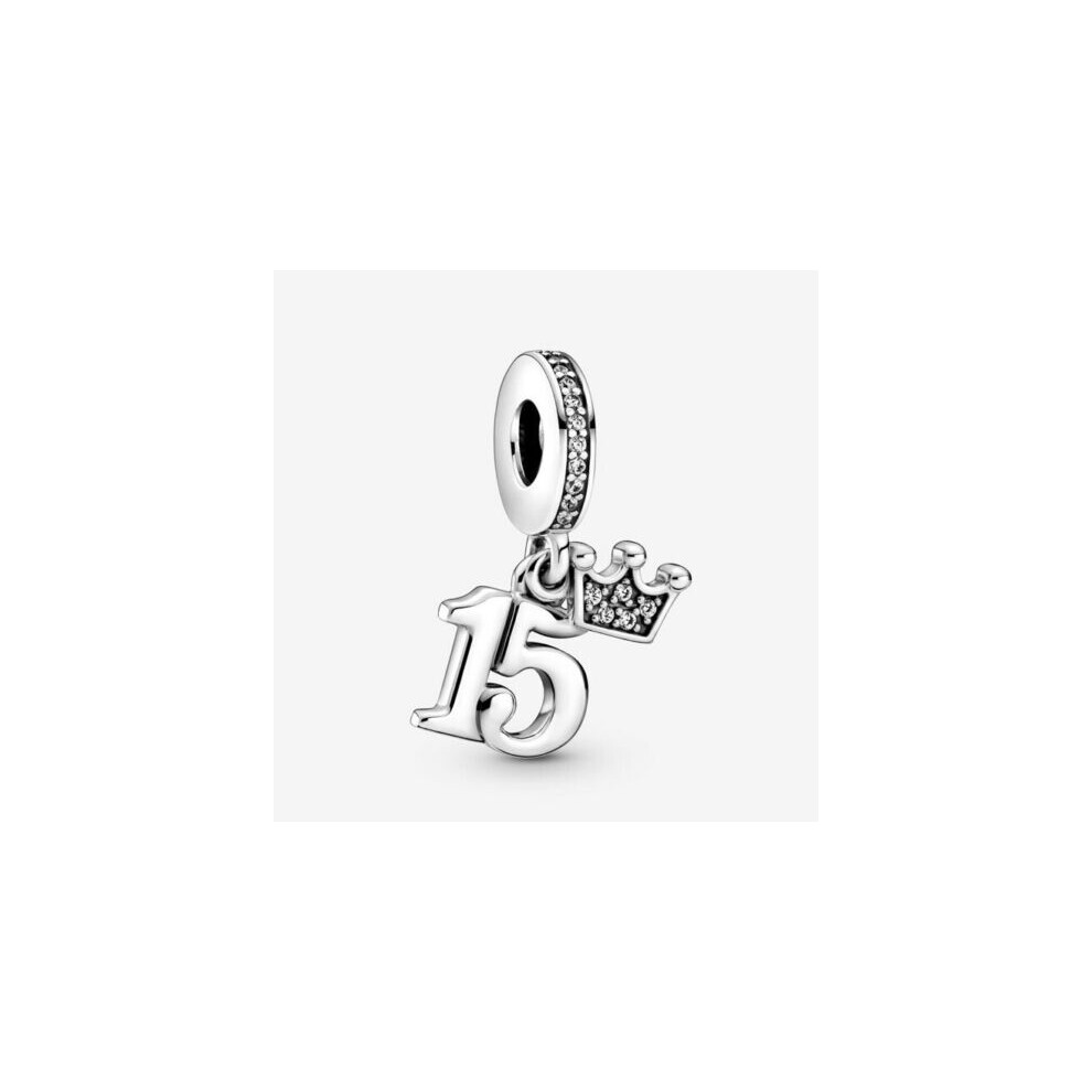 (15th birthday Dangle sterling silver s925 charm for pandora bracket ) Birthday sterling silver charm pandora bracelet - Image 2