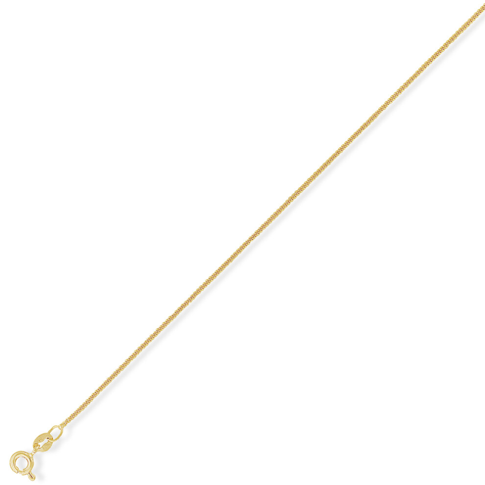 (18) 9ct Yellow Gold - Tightly-linked Classic Curb Pendant Chain Necklace - 1.1mm gauge - Image 2