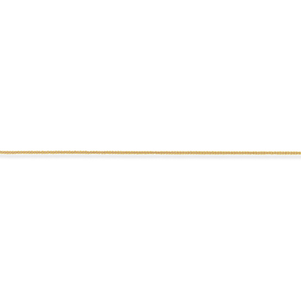 (18) 9ct Yellow Gold - Tightly-linked Classic Curb Pendant Chain Necklace - 1.1mm gauge