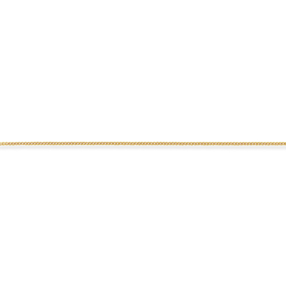 (18) 9ct Yellow Gold - Tightly-linked Classic Curb Pendant Chain Necklace - 1.2mm gauge
