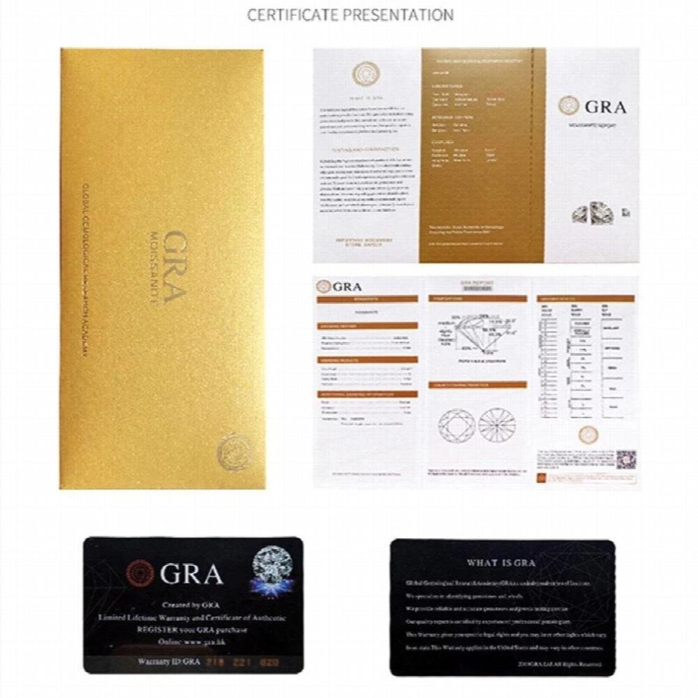 2.4ct D Moissanite Stud Earrings 925 Sterling Silver 7MM Moisanite Diamond Ear Studs 4 Prong Platinum Plated Pass Tester - Image 6