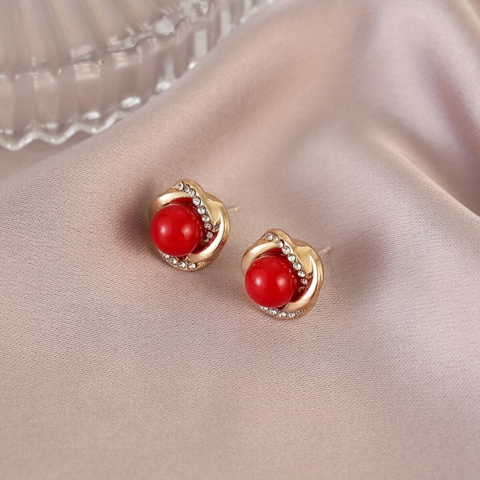 2pcs pair Faux Pearl Earrings For Women & Men - Image 5