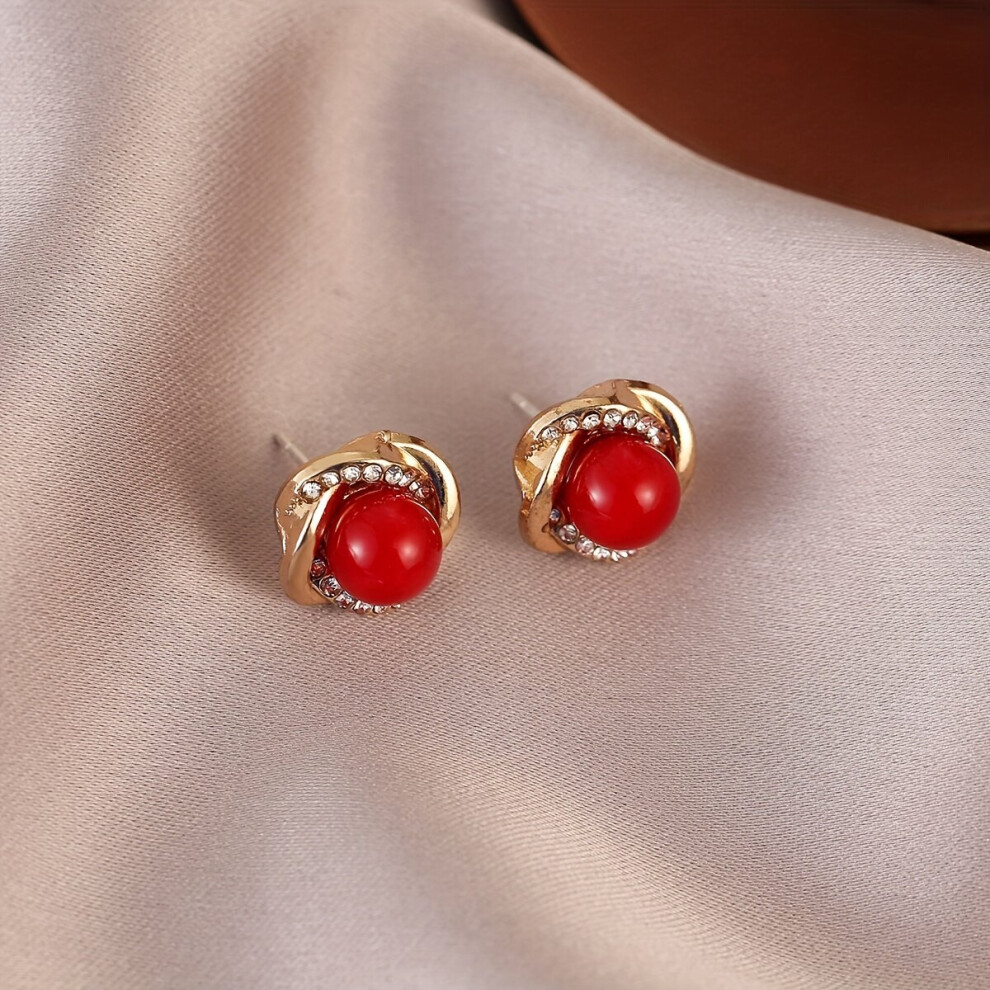 2pcs pair Faux Pearl Earrings For Women & Men - Image 6