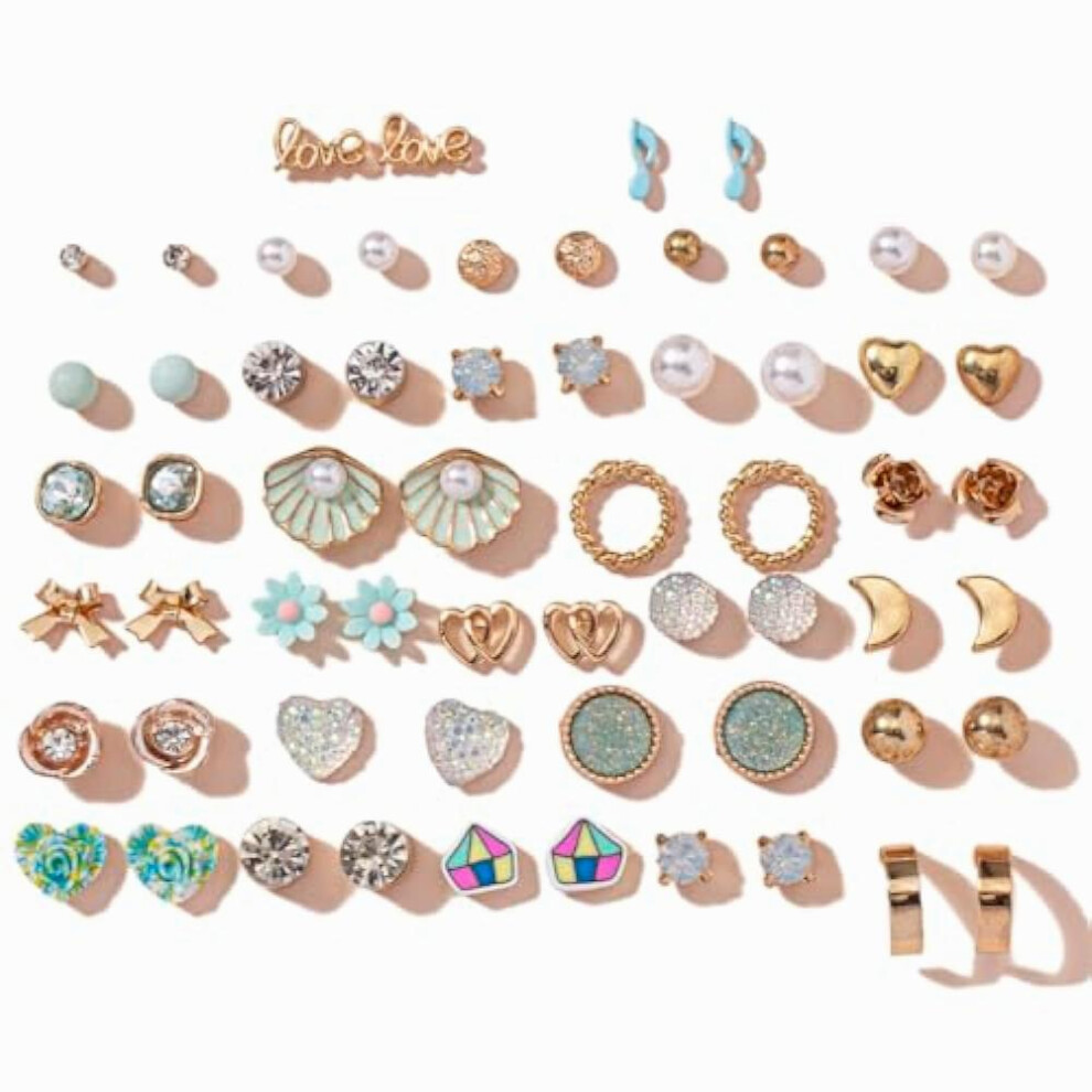 30 Pairs Combo Set Latest Stylish Crystal Pearl Earrings for and (15283er)