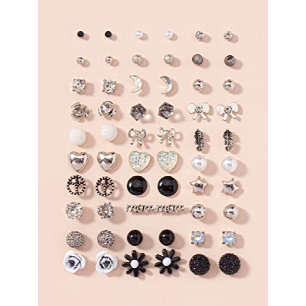30 Pairs Earrings Combo Set Latest Stylish Crystal Pearl Earrings for and (14779er) - Image 3