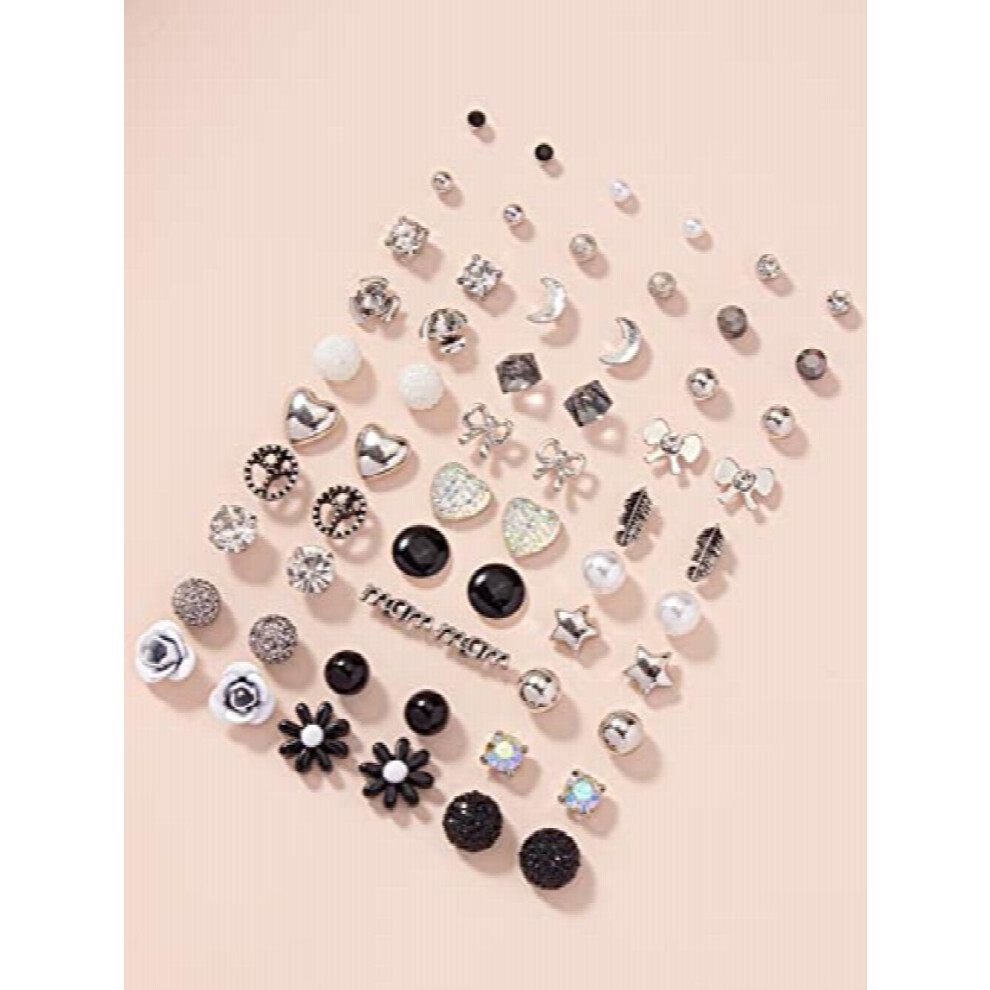 30 Pairs Earrings Combo Set Latest Stylish Crystal Pearl Earrings for and (14779er) - Image 6