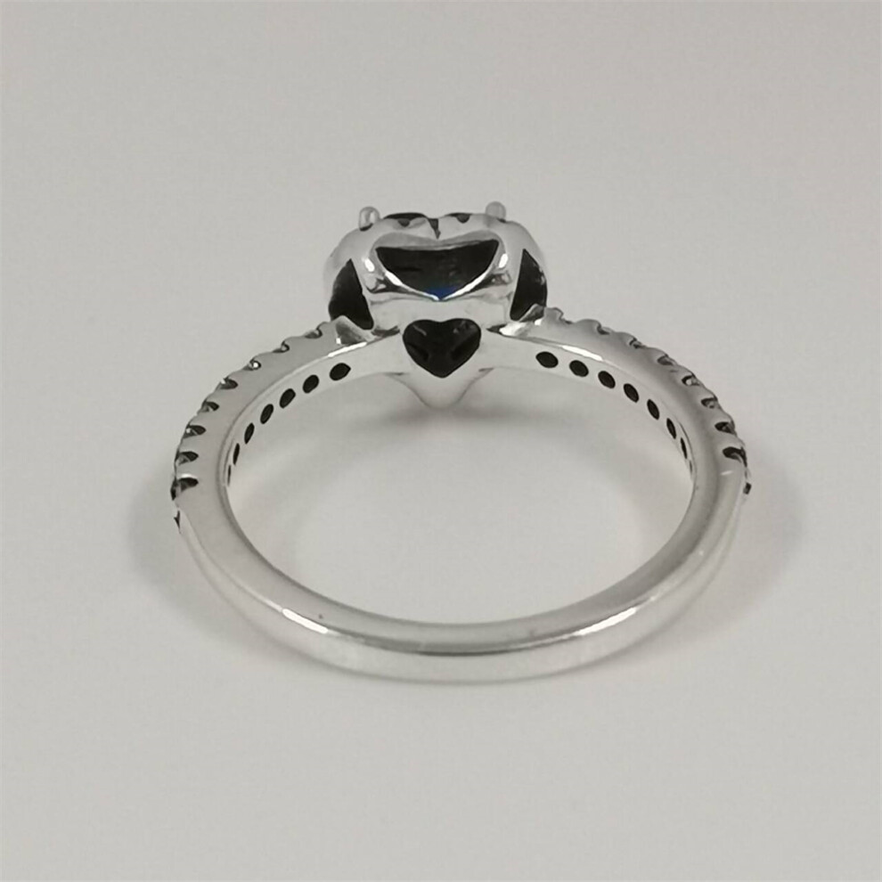 (50) pandora elevated blue heart ring s925 silver - Image 4