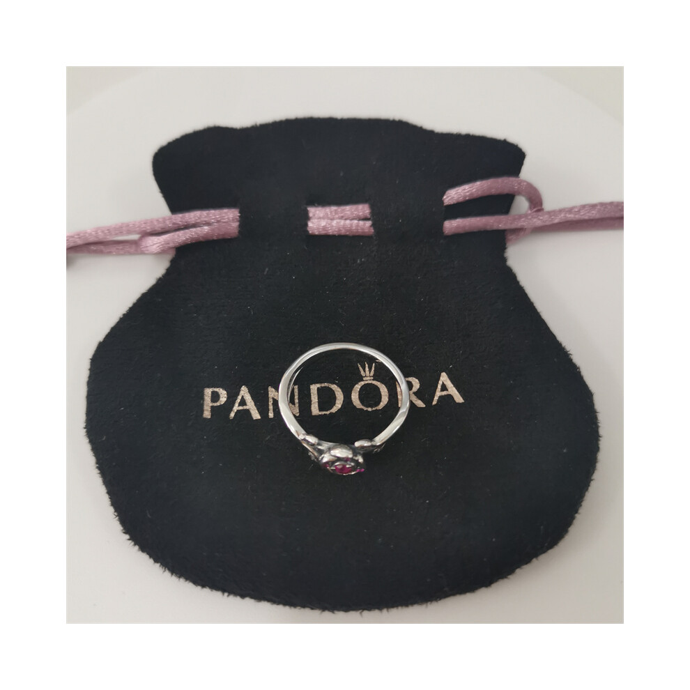 (50) Pandora S925 Silver Beauty And The Beast Rose Ring - Image 5