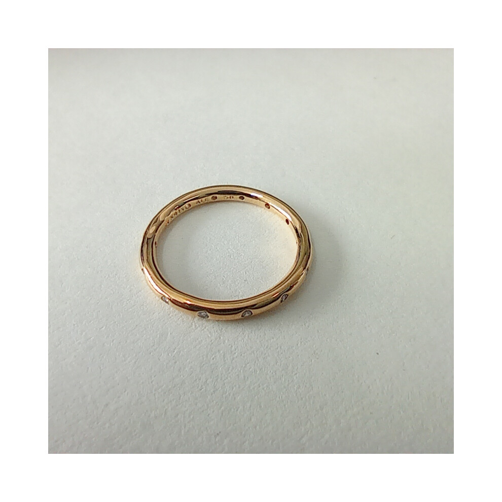 (52) PANDORA GOLD DROPLETS SPARKLING CZ RING