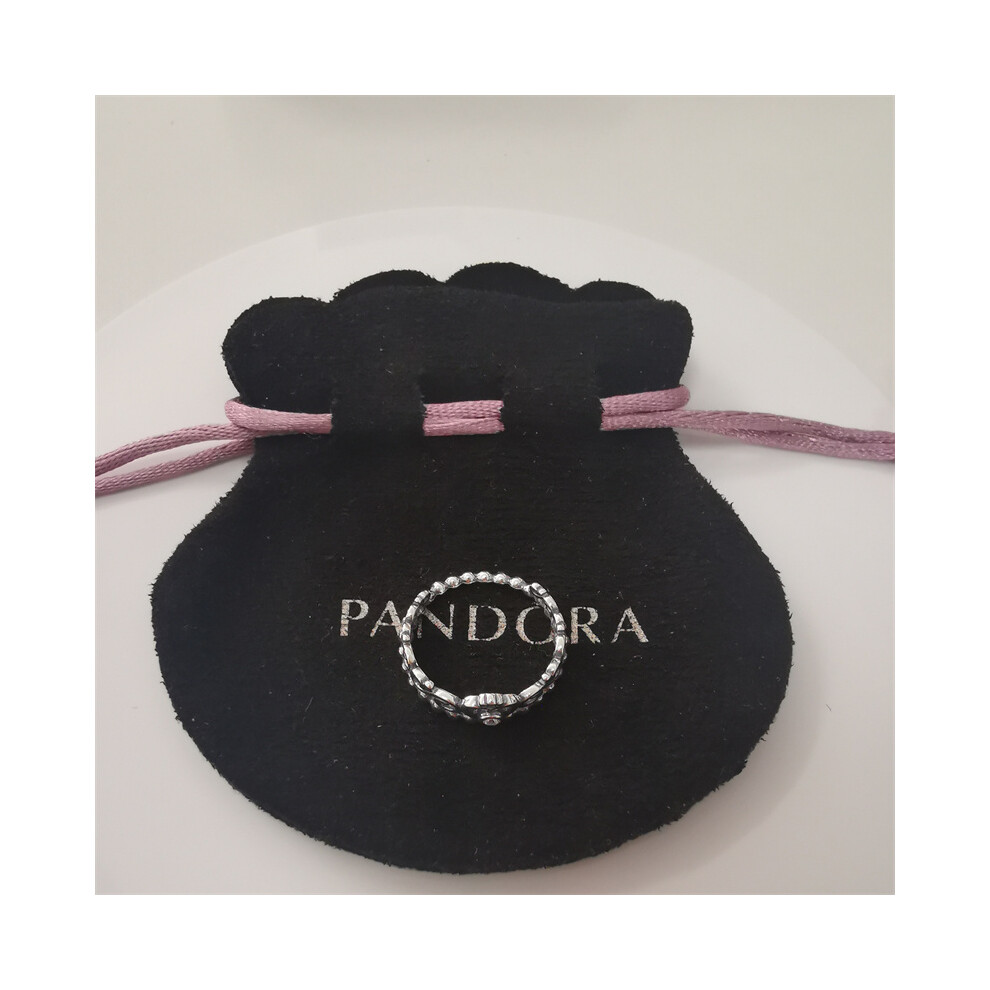 (52) Pandora Princess Tiara Ring S925 Ale Gift Pouch - Image 5