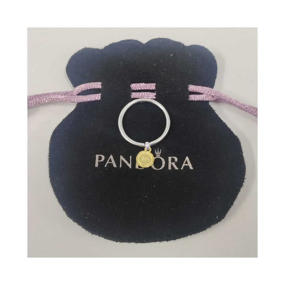 (52) Pandora ring Loved Script Madallion Ring - Image 5