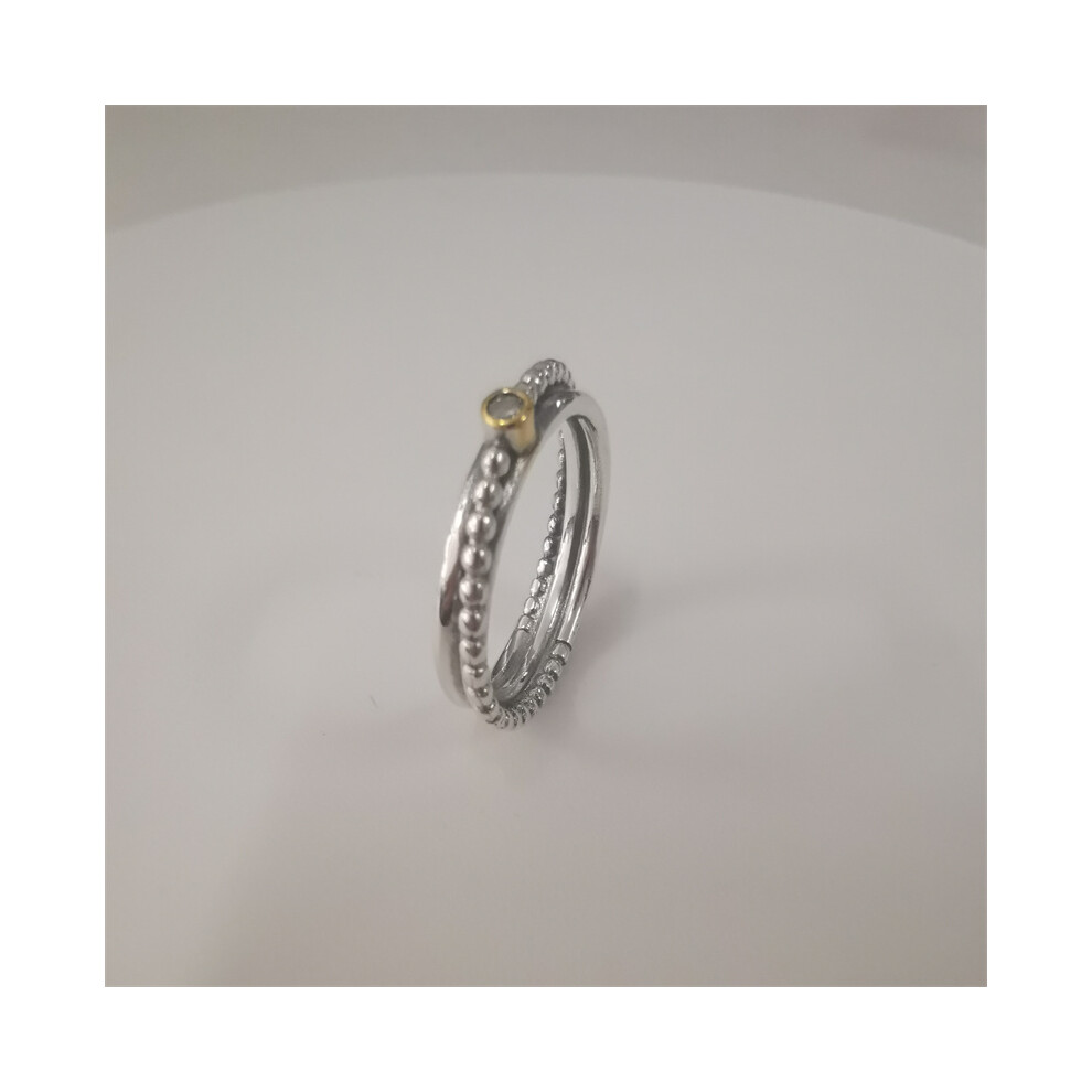 (52) Pandora S925 Silver Rising Star Ring Diamond - Image 4