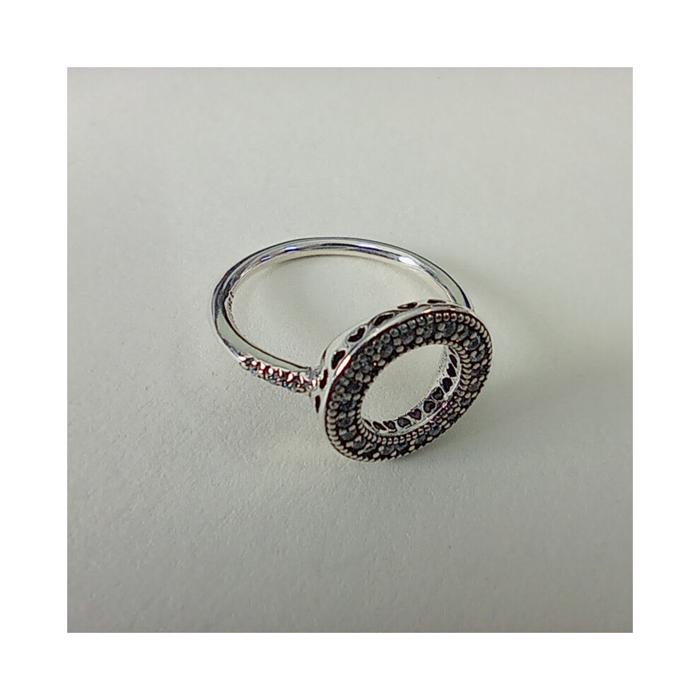 (52) PANDORA Sparkling Halo Silver Ring S925 - Image 3