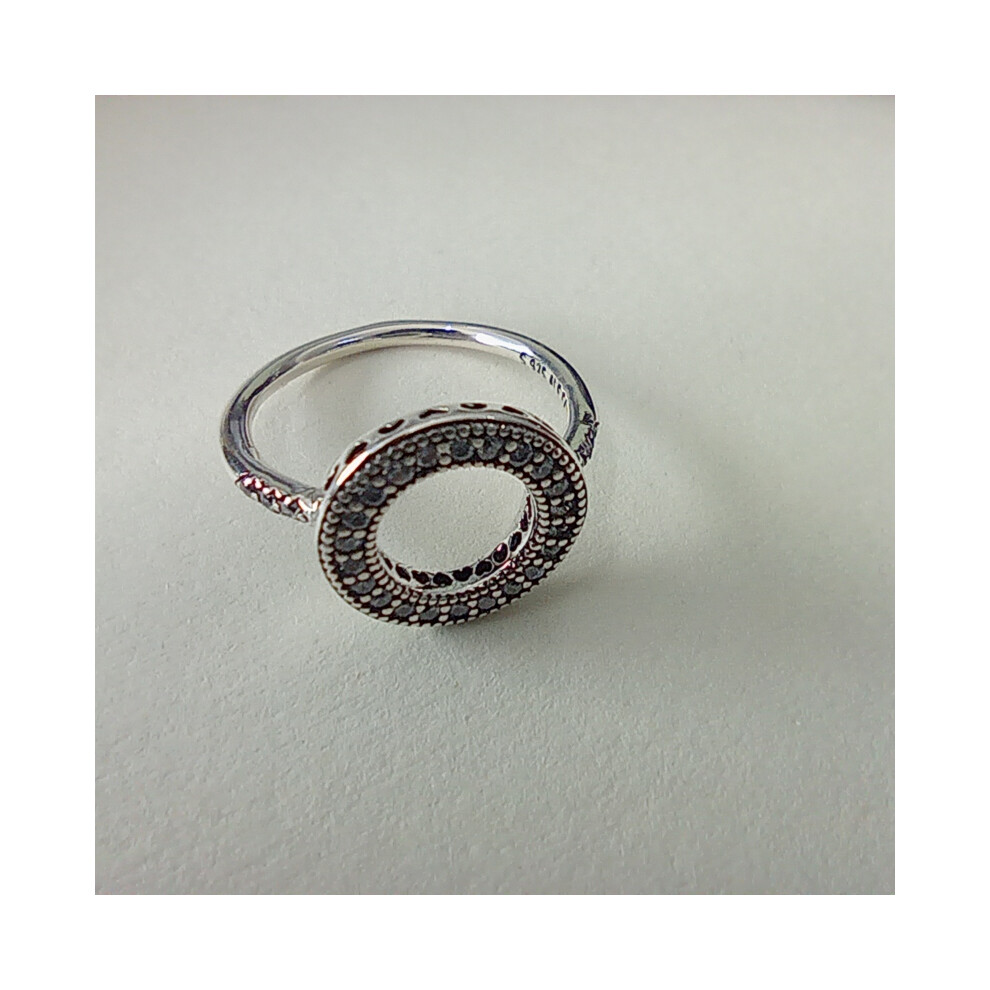 (52) PANDORA Sparkling Halo Silver Ring S925 - Image 4