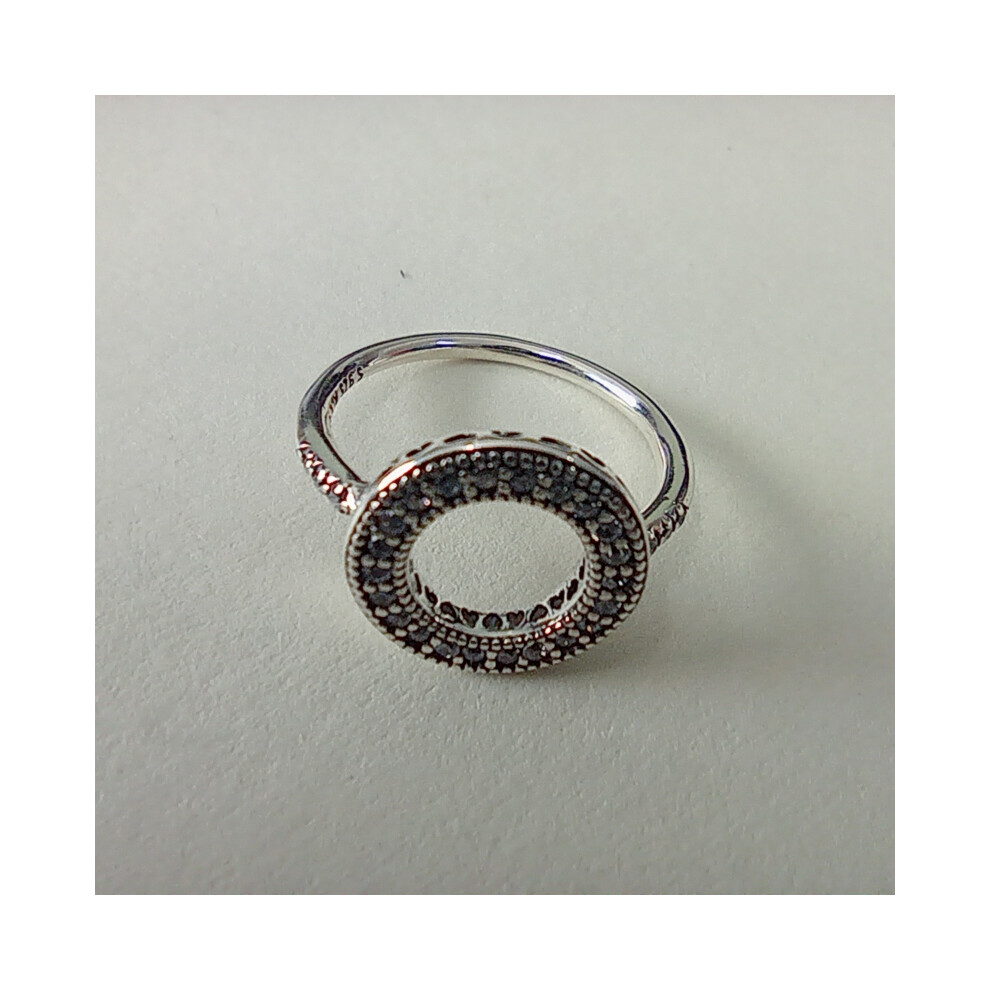 (52) PANDORA Sparkling Halo Silver Ring S925 - Image 5