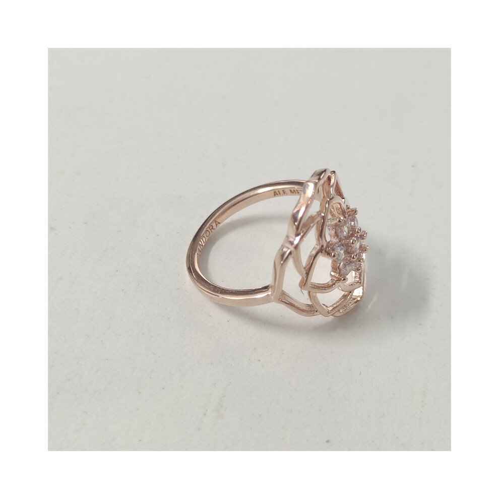 (56) Pandora rose petals statement ring ale met - Image 4
