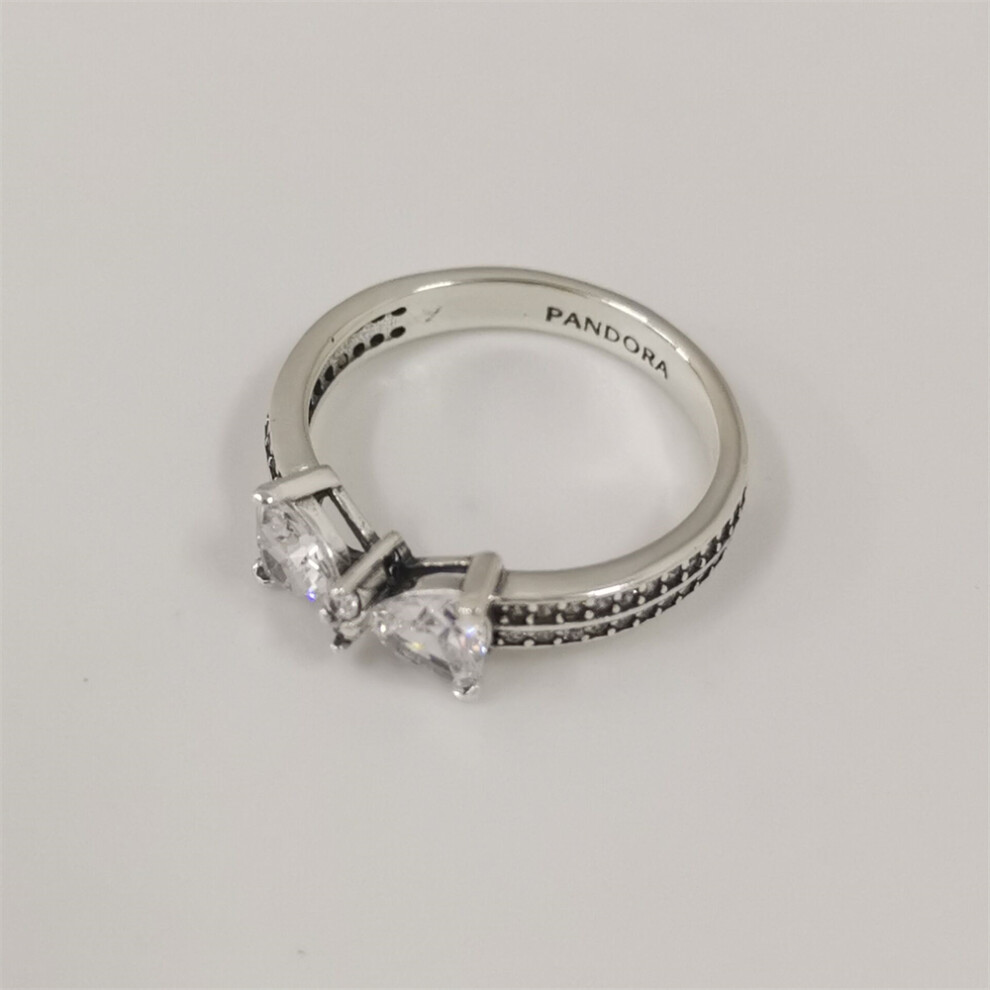(56) pandora sparkling bow double-row ring - Image 4