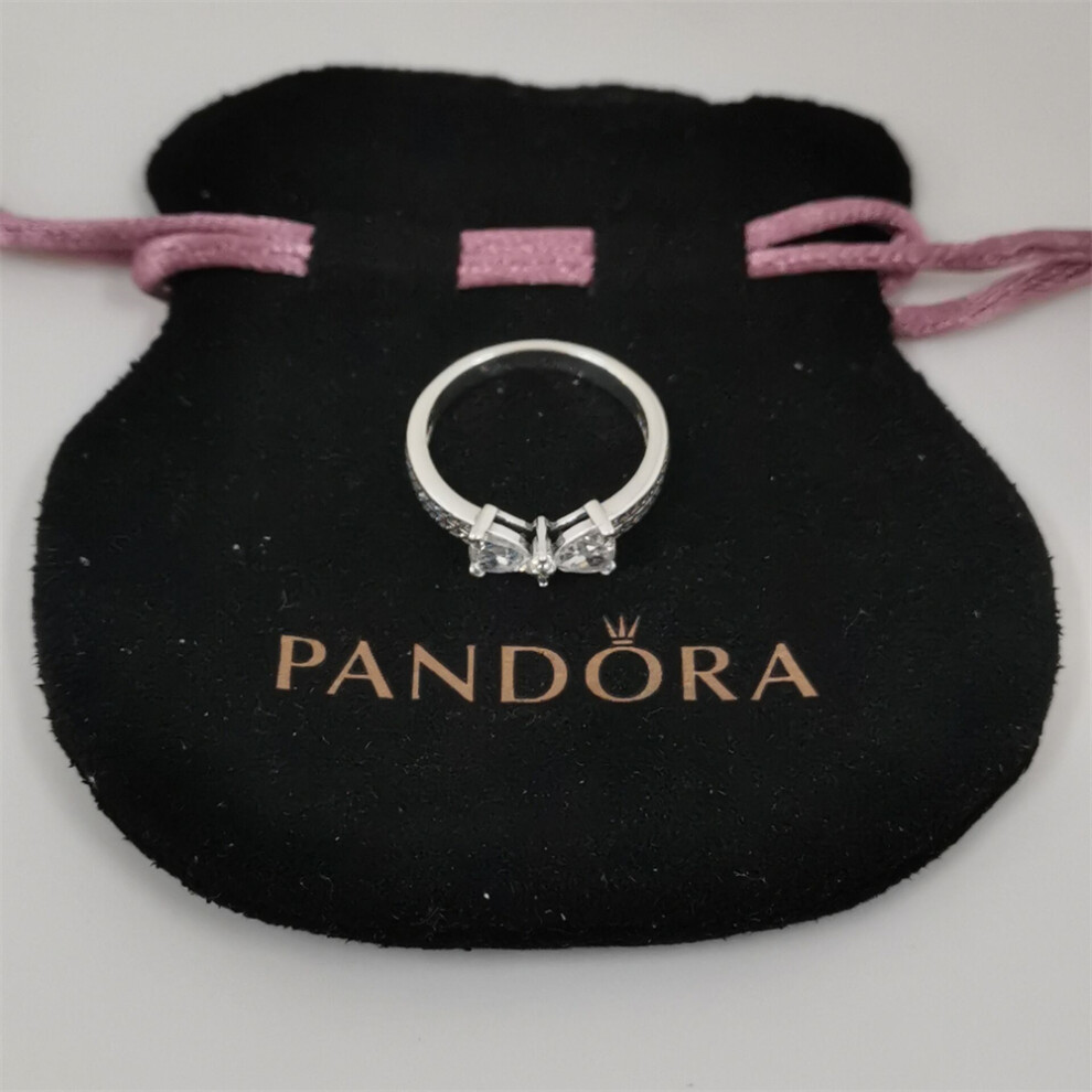 (56) pandora sparkling bow double-row ring - Image 5