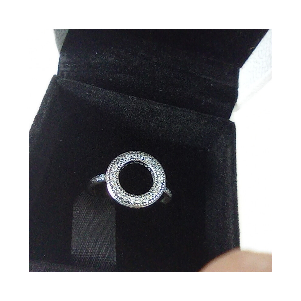 (56) PANDORA Sparkling Halo Silver Ring S925 - Image 2