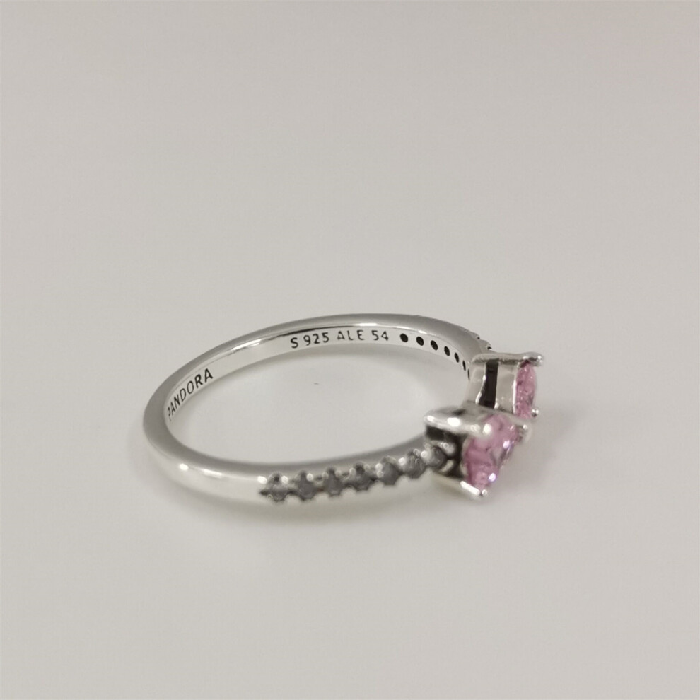 (56) pandora sparkling pink bow ring - Image 4