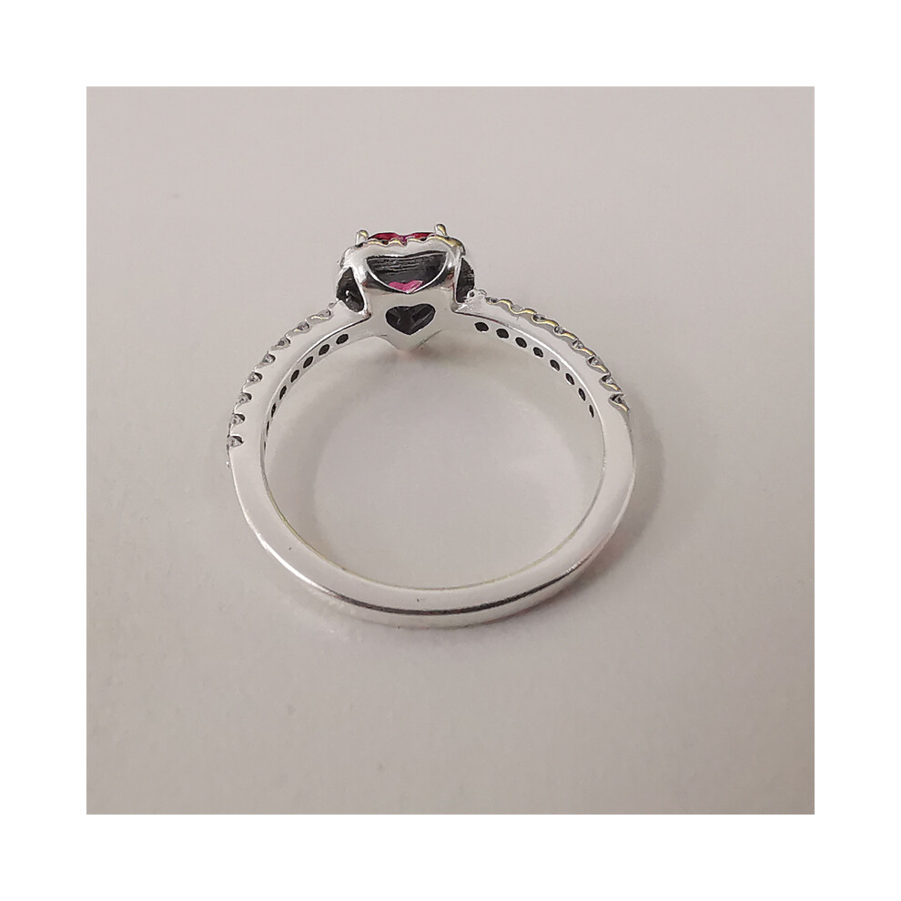 (58) ale s925 genuine pandora elevated red heart ring - Image 3