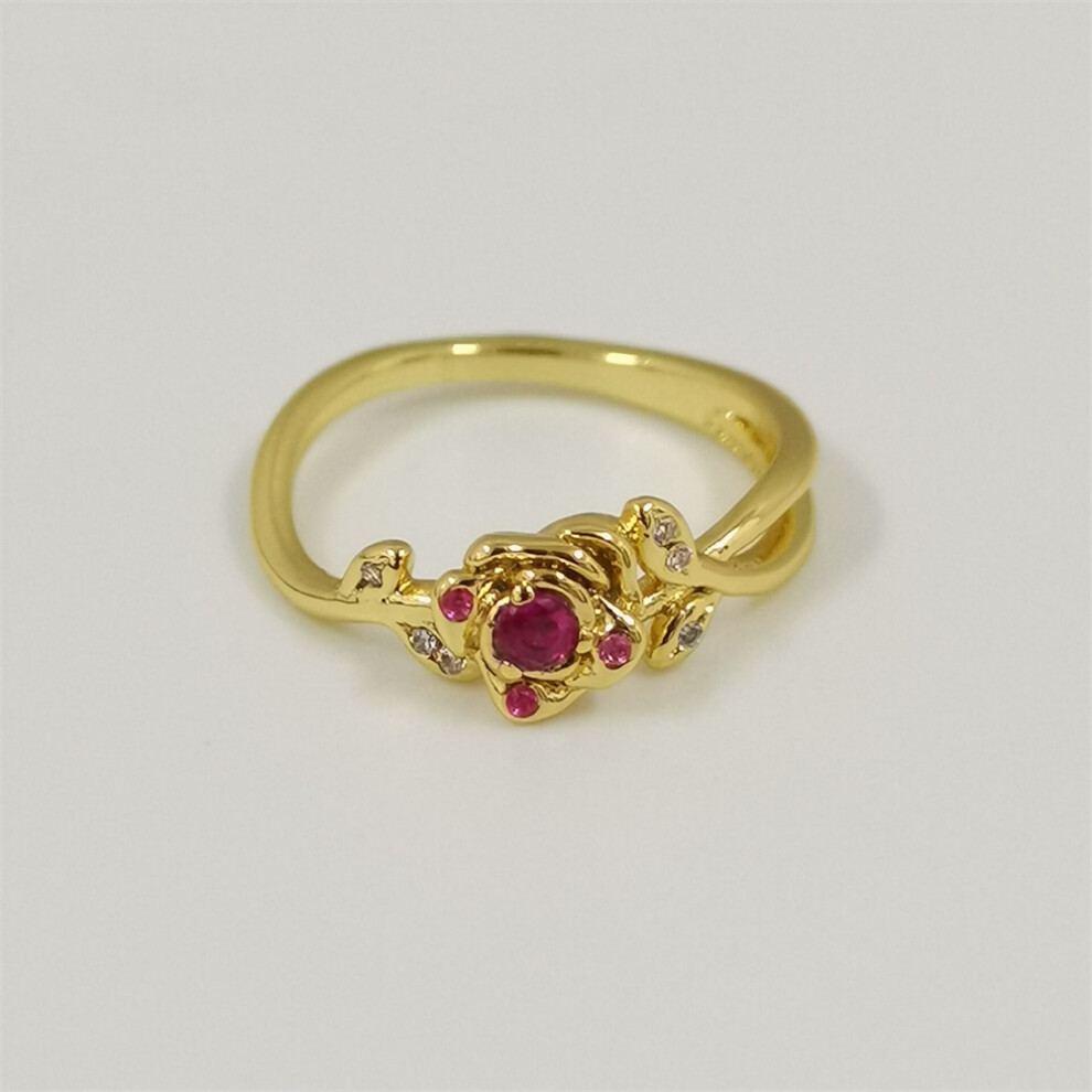 (58) pandora beauty and the beast rose ring