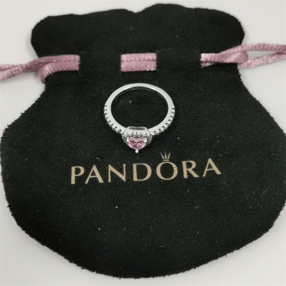 (58) pandora elevated pink heart ring s925 silver - Image 5