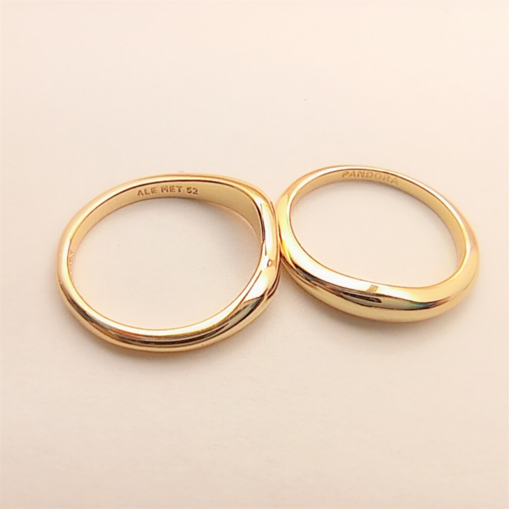 (58) PANDORA ESSENCE Organically Shaped Stacking Rings - Image 3