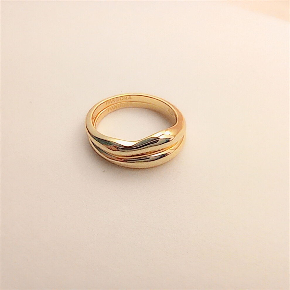 (58) PANDORA ESSENCE Organically Shaped Stacking Rings - Image 4