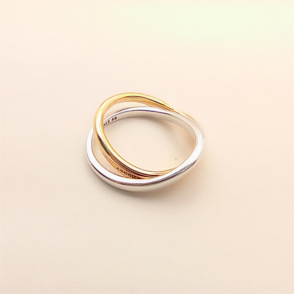 (58) PANDORA Essence Two-tone Entwined Bands Ring - Image 3