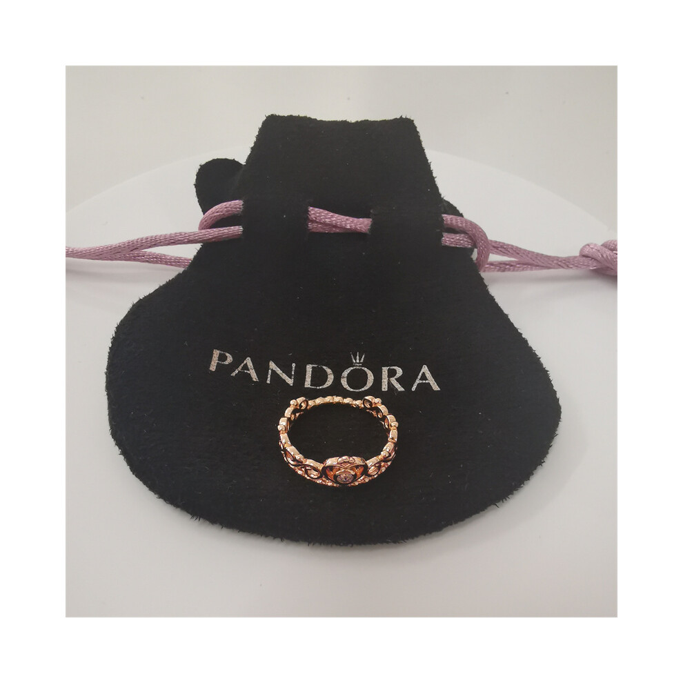 (58) Pandora Princess Tiara Rose Gold Ring S925 Ale - Image 5