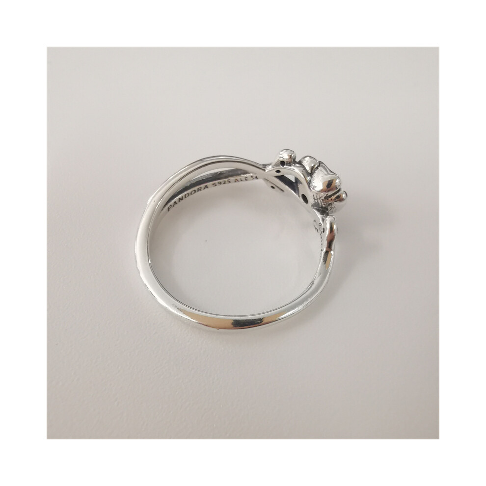 (58) Pandora S925 Silver Beauty And The Beast Rose Ring - Image 3