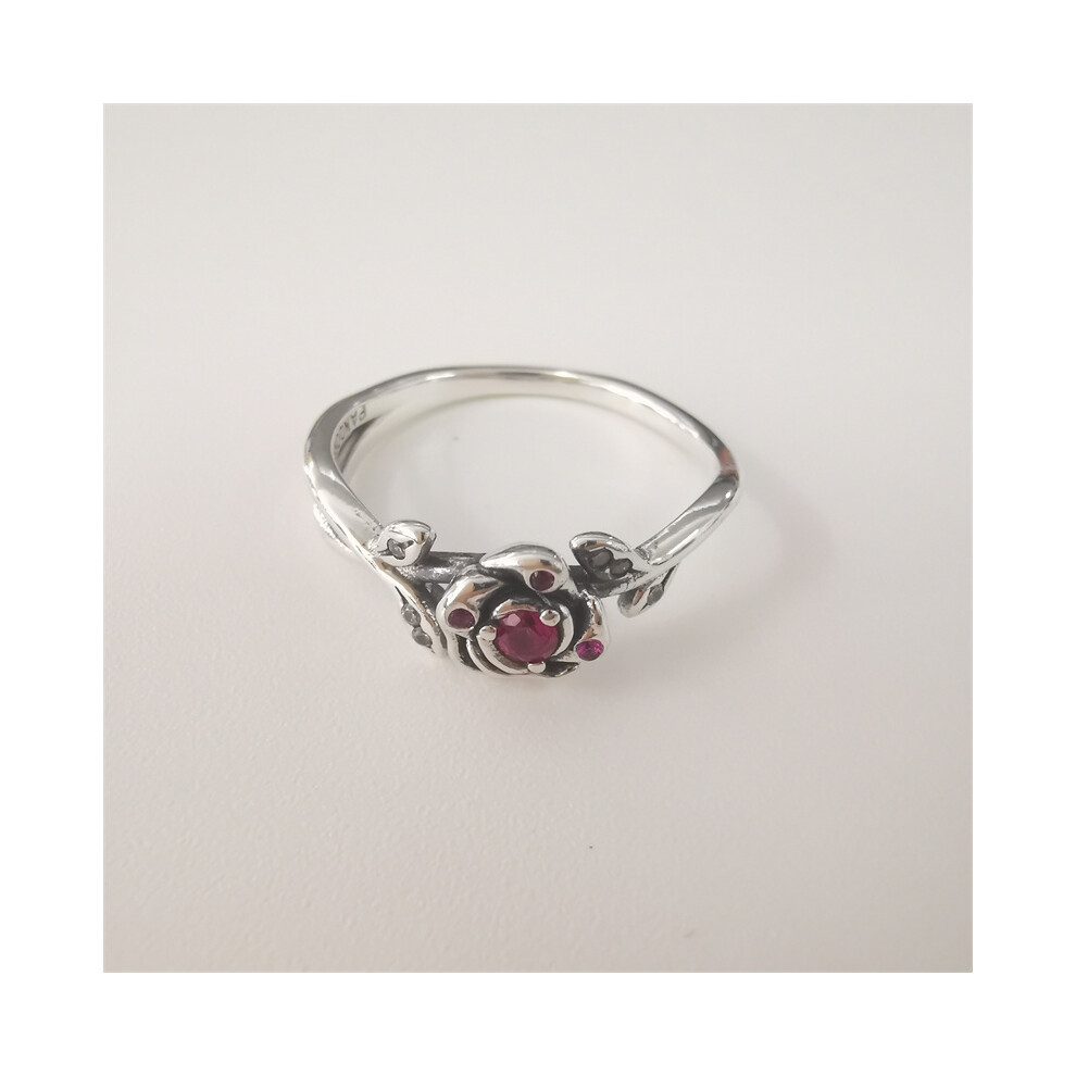 (58) Pandora S925 Silver Beauty And The Beast Rose Ring