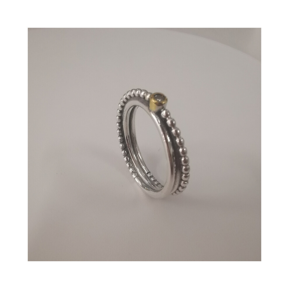 (58) Pandora S925 Silver Rising Star Ring Diamond - Image 3