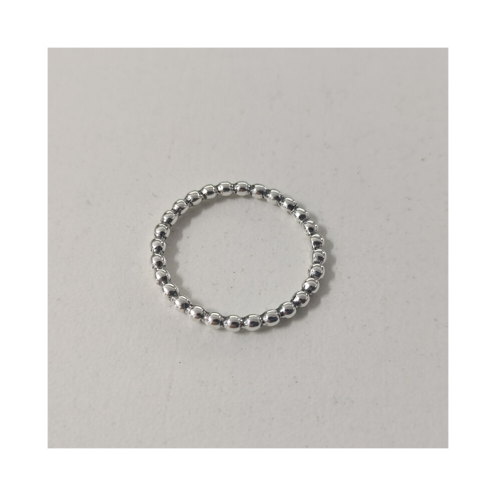 (58) Pandora Silver Bubble Beaded Stacking
