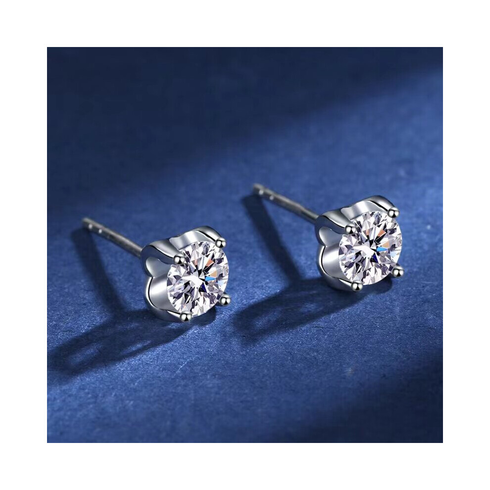 5mm D Round Moissanite Diamond Earrings Women Jewelry 100% S925 Sterling Silver Bull Head Stud Earrings with Gra - Image 5