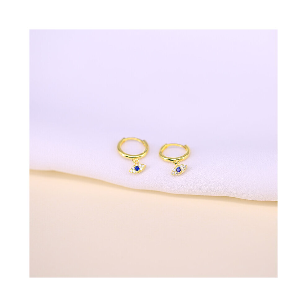 925 Sterling Silver Cubic Zirconia Sun Moon Star Pendant Hoop Earrings For Women Evil Eyes Butterfly Cactus Huggie Earring - Image 6