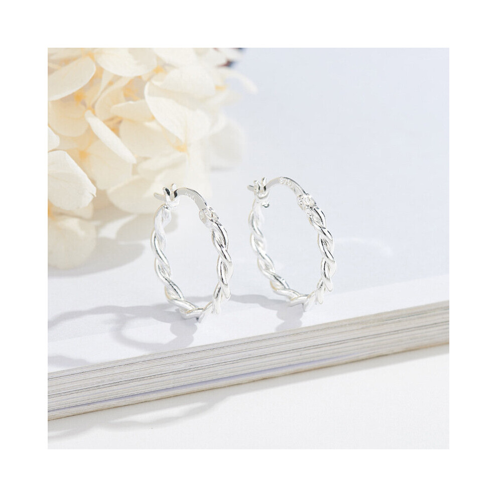 925 Sterling Silver Earrings Circle hoop Earrings For Women Gift Earings jewelry - Image 3