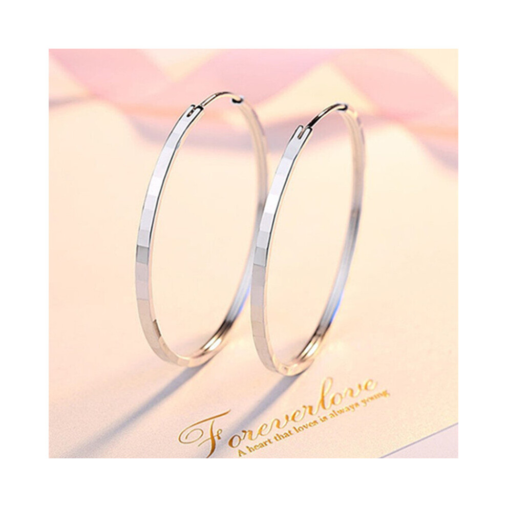 925 Sterling Silver Earrings Hoop Earrings Earrings for Women Big Earrings Personality for women - Image 3