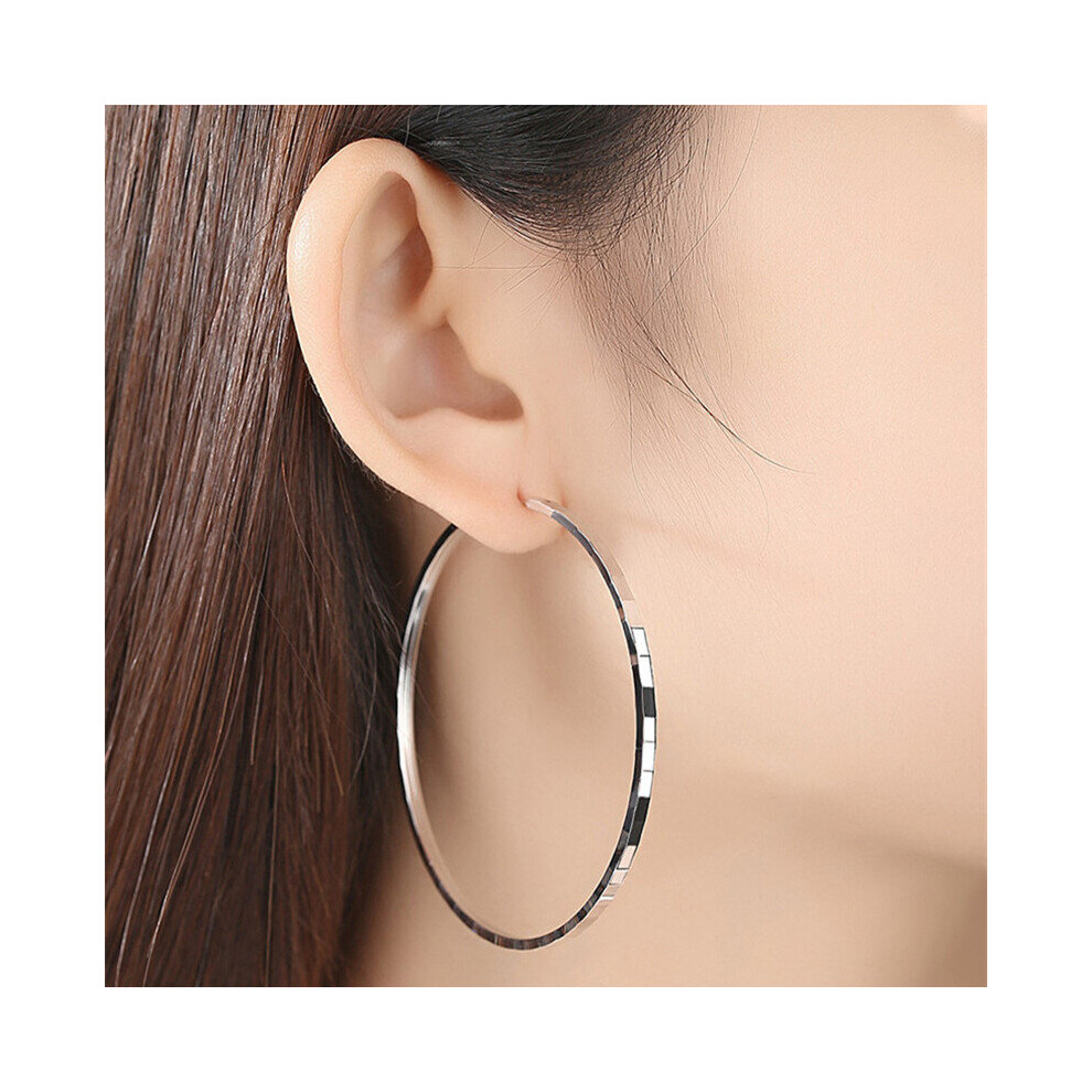 925 Sterling Silver Earrings Hoop Earrings Earrings for Women Big Earrings Personality for women - Image 5