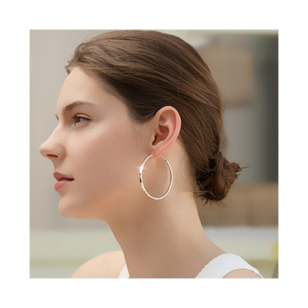 925 Sterling Silver Earrings Hoop Earrings Earrings for Women Big Earrings Personality for women - Image 6