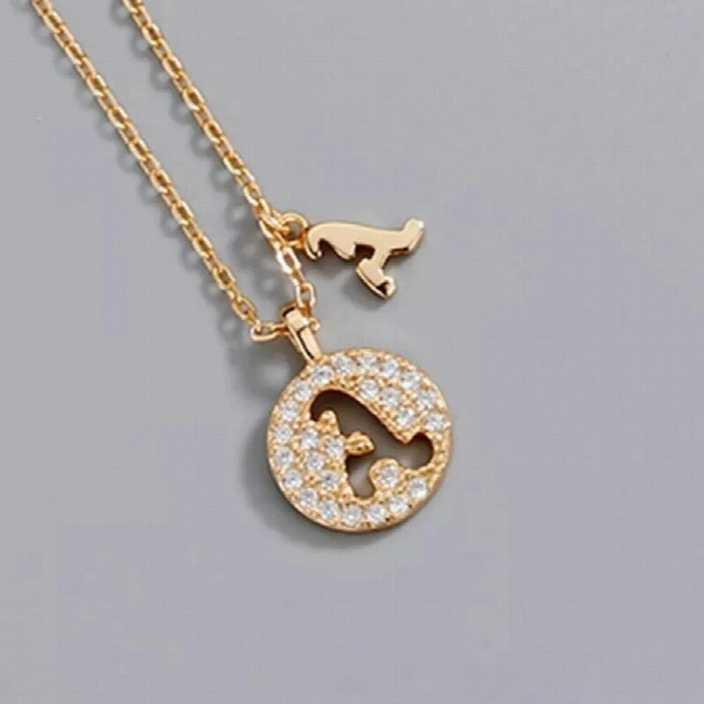 925 sterling silver necklace ladies chain necklace Alphabet sterling silver jewelry round r necklace