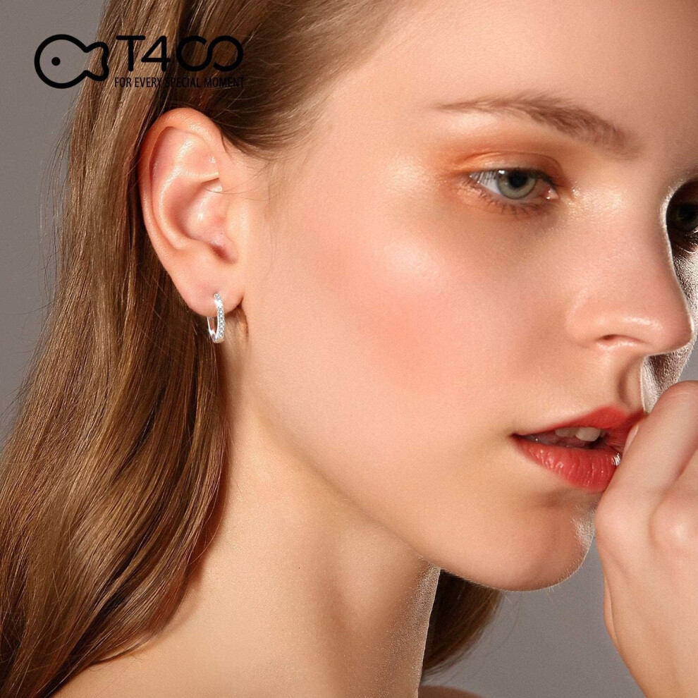 925 Sterling Silver Small Hoop Earrings Cartilage Leaves Tragus Lightweight Hoops for Women -12mm - Image 3