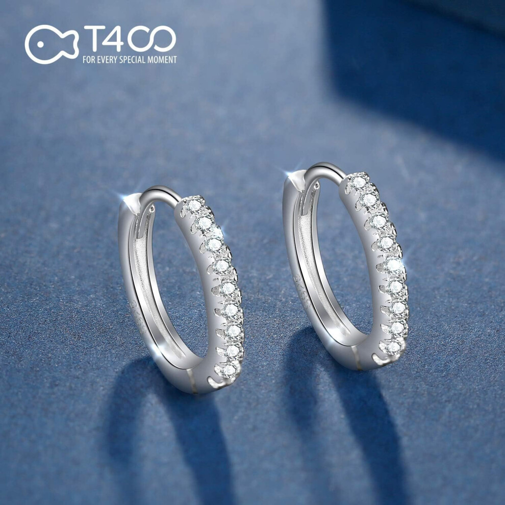 925 Sterling Silver Small Hoop Earrings Cartilage Leaves Tragus Lightweight Hoops for Women -12mm - Image 5