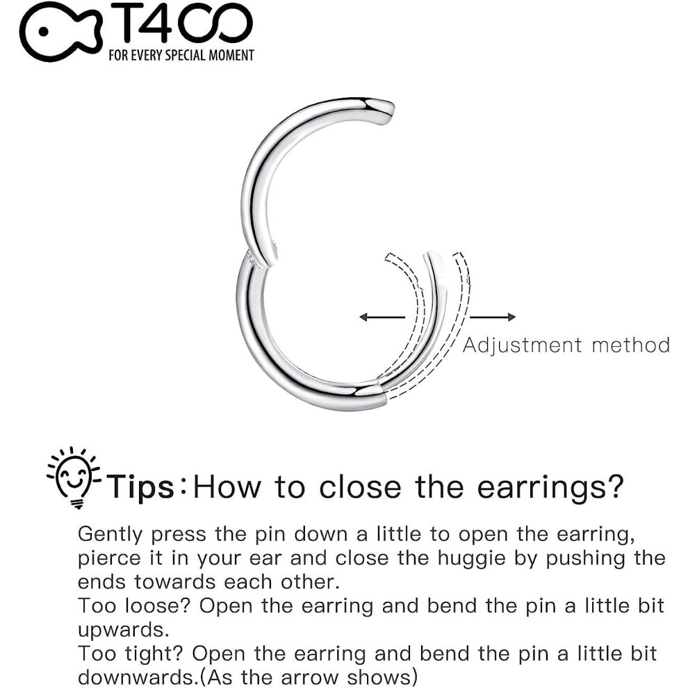 925 Sterling Silver Small Hoop Earrings Cartilage Leaves Tragus Lightweight Hoops for Women -12mm - Image 6