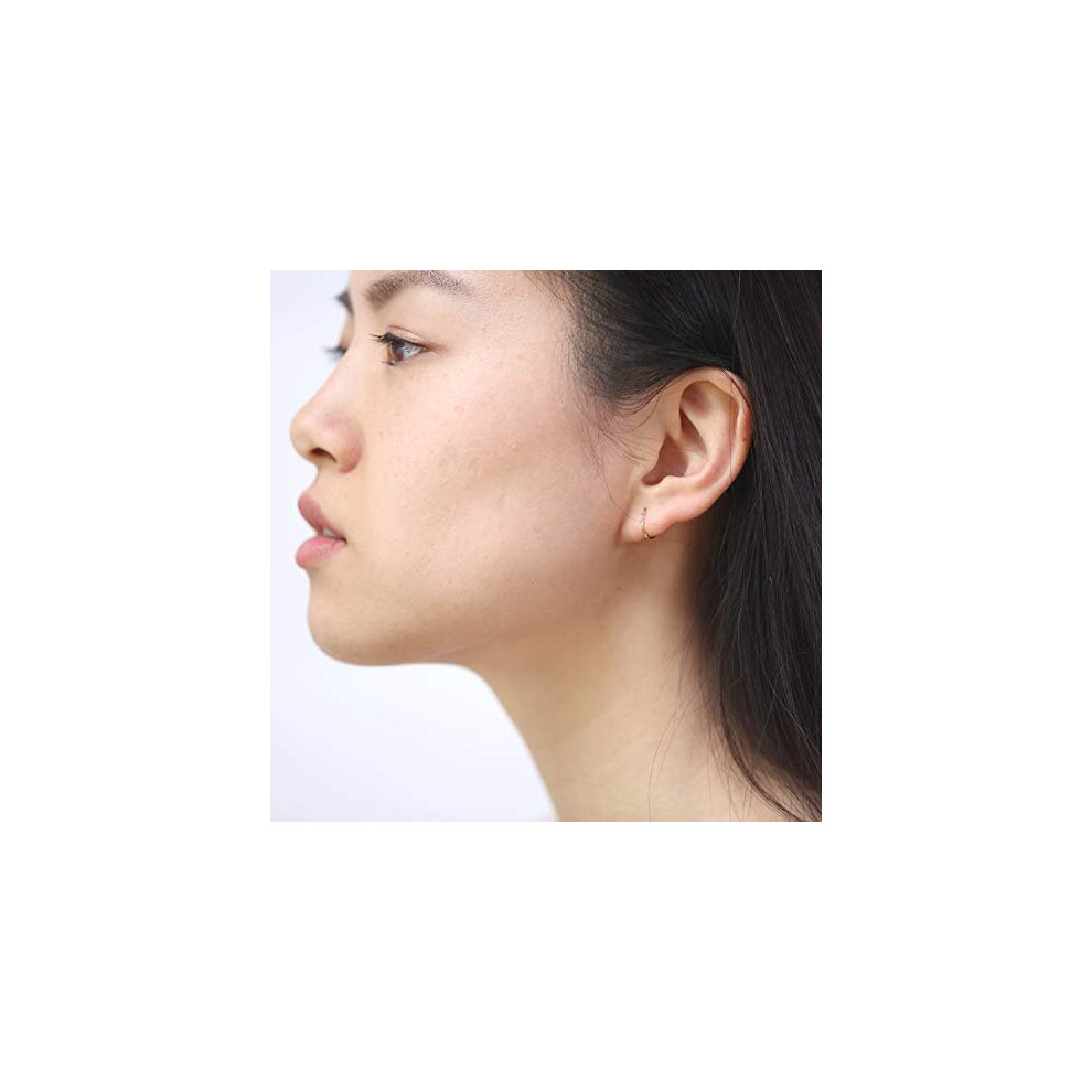 9ct Gold Plain Sleepers 10mm Hoops Earrings Diameter 10mm / 1cm / 0.4 Inch - Image 3