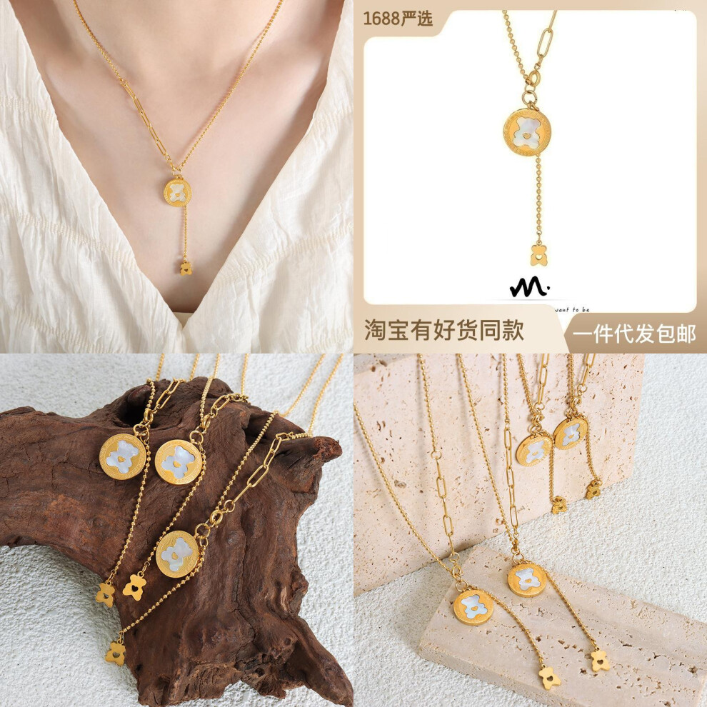 Beautiful Unique And Pearl Shell Pendant Necklace Women For Perfect - Image 3