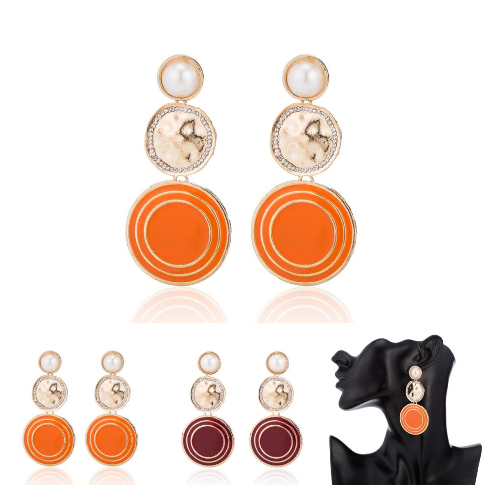 Chic 2021 Fall Pearl Earrings For Women Simple And Stylish Alloy Geometric Design - Image 3