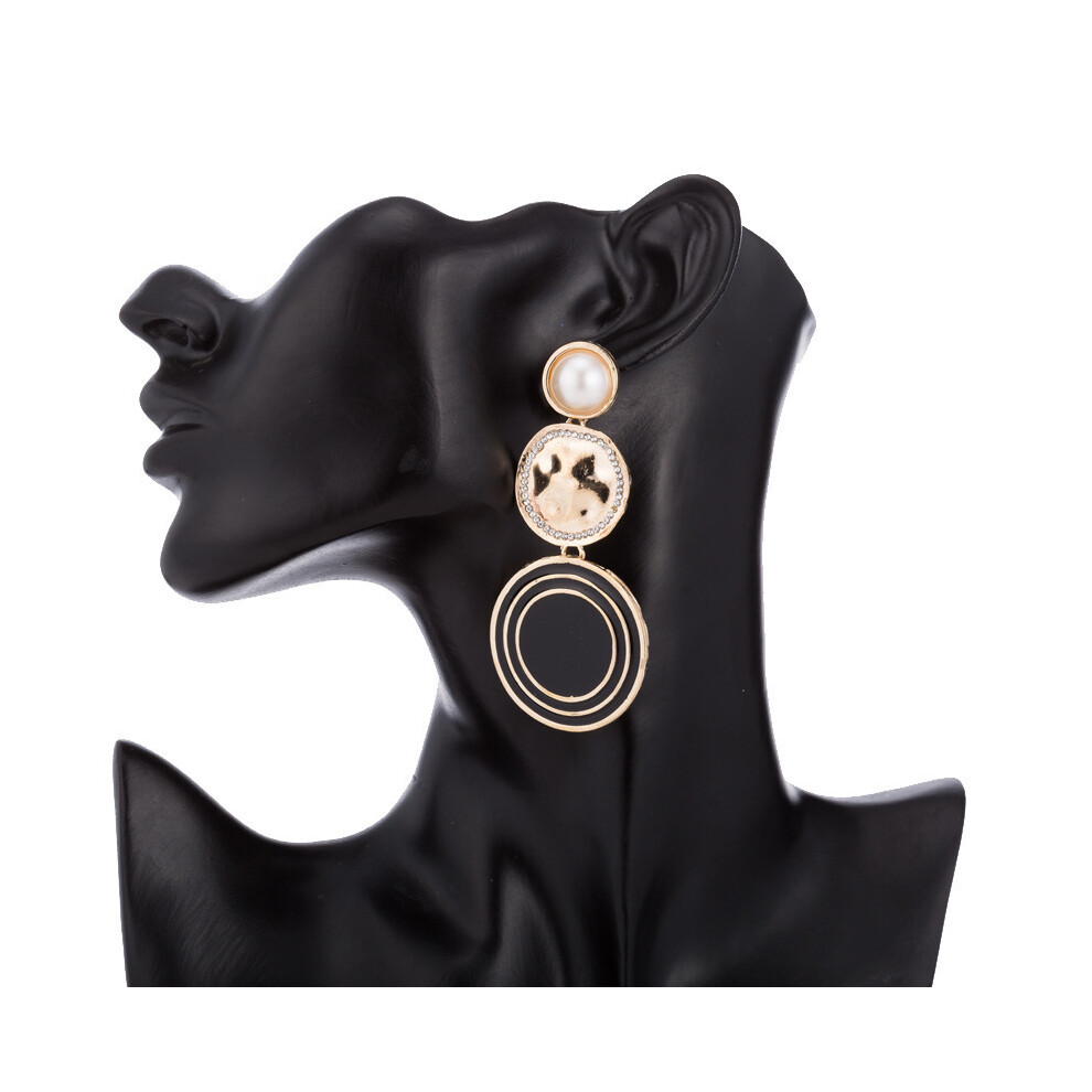 Chic 2021 Fall Pearl Earrings For Women Simple And Stylish Alloy Geometric Design - Image 6