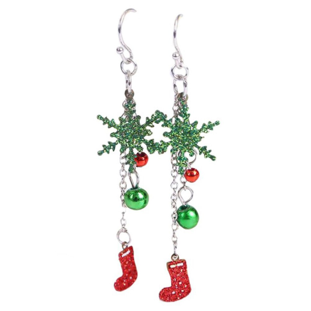 Christmas pearl earrings Women's christmas fashion shiny jewelry
